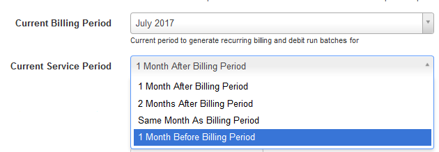 service period options