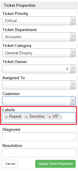 ticket properties edit labels