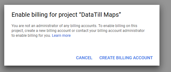 enable billing datatill maps